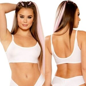 NEW J. Valentine Basic Crop Spaghetti Tank Top Rave L/XL Yandy